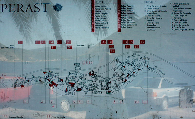 Perast. Карта города