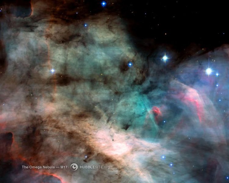 Center of the Omega Nebula (M17)