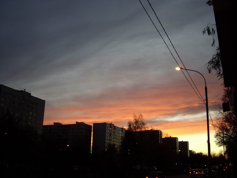 вечер, район, Москва