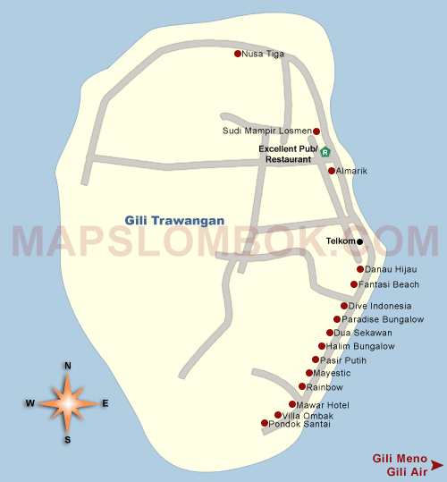 Карта Gili Trawangan
