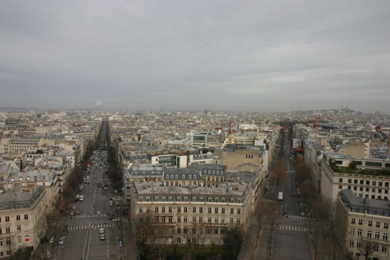 the view of Paris from the Arc d