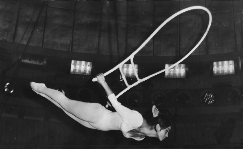 Воздушная гимнастка в кольце Гал