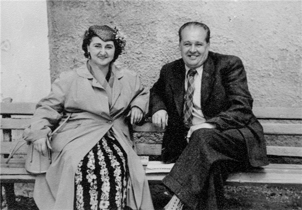 Москва. 1955 г. С женой на отдых